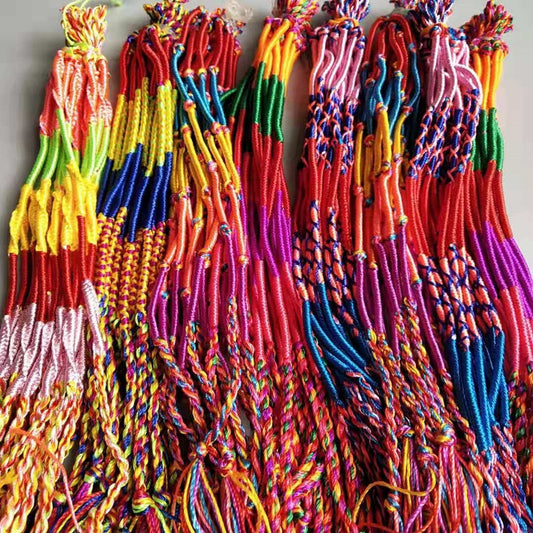 20-60PC Party Favors Supplies Clorful Woven Rope String Bangles Children Birthday Small Gift Wedding Festivals Favors For Guests