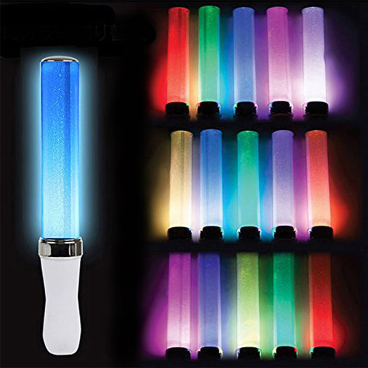 Battery Powered Light Stick 15 Colors Change LED Glow Stick Wedding Party Celebration Fluorescent Camping Vocal Concerts Decor