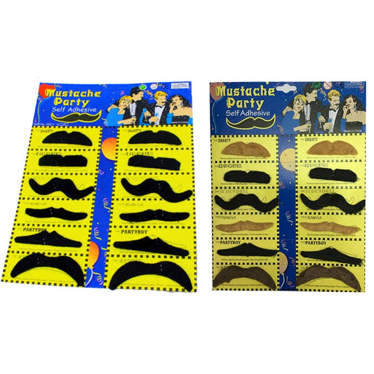 WEIGAO 1Pc Black Brown Funny Costume Mustache Halloween Party Creative Fake Beard Mustache Kids Pirate Party Decoration Cosplay