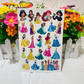 Disney Princess Tattoo Sticker Children Christmas Birthday Party Gifts Cinderella Mermaid Princess Random 1PCS  Tattoo Stickers