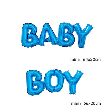 Link Baby Boy Girl Letter Foil Balloons Baby Shower Birthday Wedding Party Large Size Connect Baby Alphabet Air Globos Decor