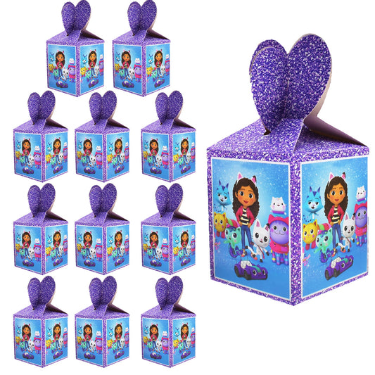 Gabby Dollhouse Candy Boxes Birthday Party Supplies Gabby Cake Decorations Plates Cups Banner Balloons Girls Baby Shower Favor