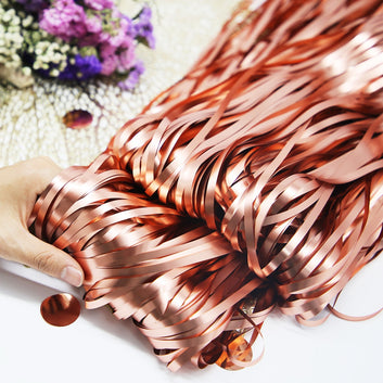 1-4M Rose Gold Metallic Foil Tinsel Fringe Curtain Birthday Party Decoration Wedding Photography Backdrop Curtains Photo Props