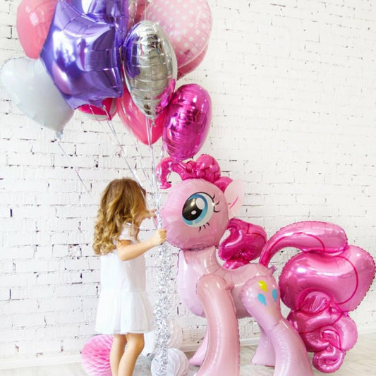 Pink Pony Horse Balloons Helium Unicorn Foil Balloon Kids Toys Happy Wedding Birthday Baby Shower Animal Party Decoration Suppli