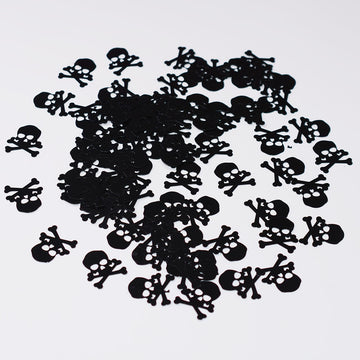 15g Black Pirate Skull Crossbones Confetti Birthday Wedding Party Danger Sign Mark Table Scatters PVC Decorations Sprinkles