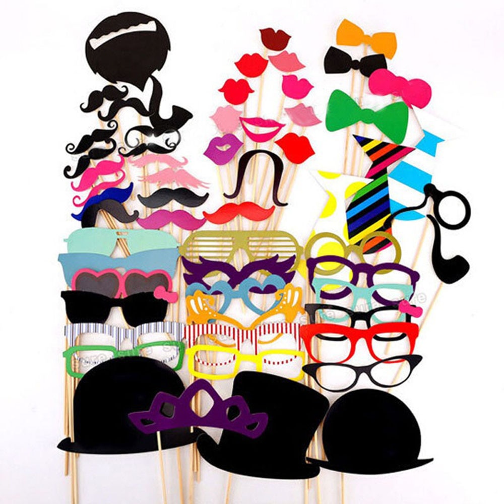 58 pcs/lot Photo Booth Props Photobooth For Wedding Decoration Birthday Party Event & Party Supplies