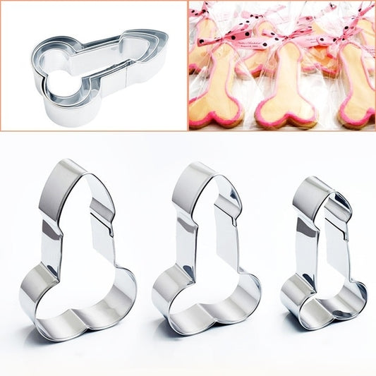 3pc/set Penis Cookie Mold Bridal Shower Bride To Be Hen Party Wedding Decoration Creative Cookies Cake Decoration DIY Tools