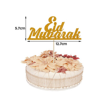 Eid Mubarak Cake Toppers Ramadan Decoration Cupcake Toppers Eid Cake Decoration Baking Flags Islam Muslim Event Party Supplies