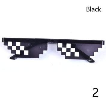 Toy Glasses 8 Bit Pixelated Sunglasses Women Brand Thug Life Party Eyeglasses Ladies Female Vintage Eyewear party glasses