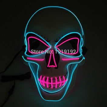 Halloween Carnival Party Costume Decoration Luminous LED Mask Halloween Mask LED Maske Light Up Party Masks for Glow Party