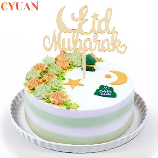 Eid Mubarak Cake Toppers Ramadan Decoration Cupcake Toppers Eid Cake Decoration Baking Flags Islam Muslim Event Party Supplies