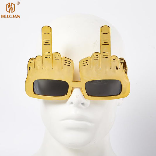 Party Glasses Pparty Sunglasses Props Funny Glasses Party Glasses Prop Creative Vertical Middle Finger Glasses Decoration Dance