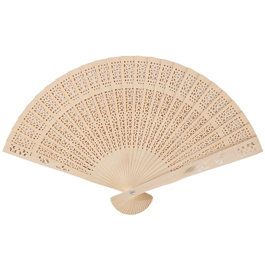 1pcs Folding Hollow Out Bamboo Wooden Carved Hand Fan Home Wedding Craft Decoration Vintage Foldable Fans Gifts For Guest Party