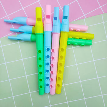 12PC Colorful Plastic Flute Toys Kids Birthday Party Toys Favor Supplies for Boys Girls Giveaways Pinata Fillers Treat Goody Bag