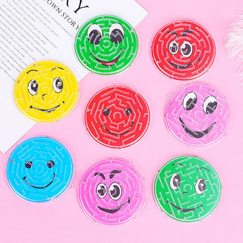 12/30Pcs Round Smiling Face Beads Maze Toy Boys And Girls Birthday Party Baby Gift Giving Gifts Pinata Filler Christmas Prizes