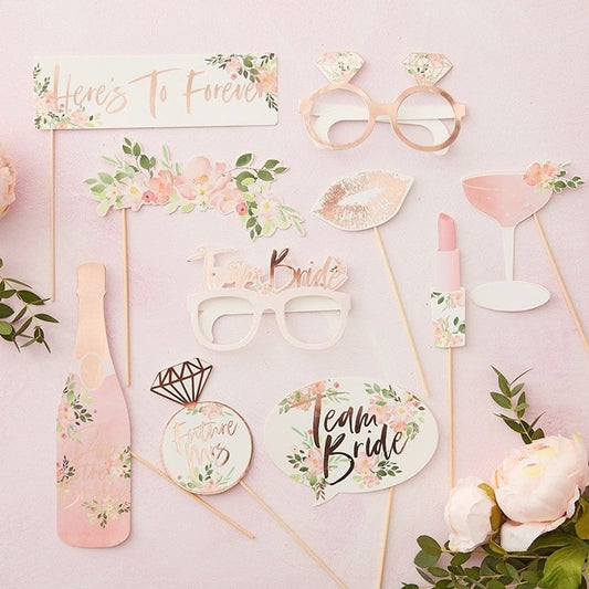 Bride To Be Wedding Photo Booth Props Just Married Photobooth Hen Party Decorations Team Bridal Shower Bachelorette Party Supply