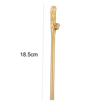 10Pcs Gold Penis Straw Bachelorette Party Decoration Disposable Tableware Adult Theme Party Plastic Drinking Willy Straw Decor