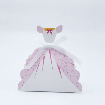 Princess Dress Candy Box Treat Goodie Baby Shower Kids Birthday Party Gift Boxes Princess Theme Supplies for Wedding Decorations