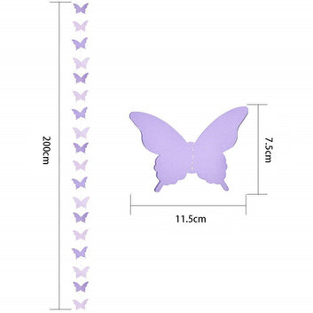 3D Paper Butterfly Garland Buntings for Wedding Party Birthday Festival Diy Banner Hanging Decorations 3D Paper Butterfly String