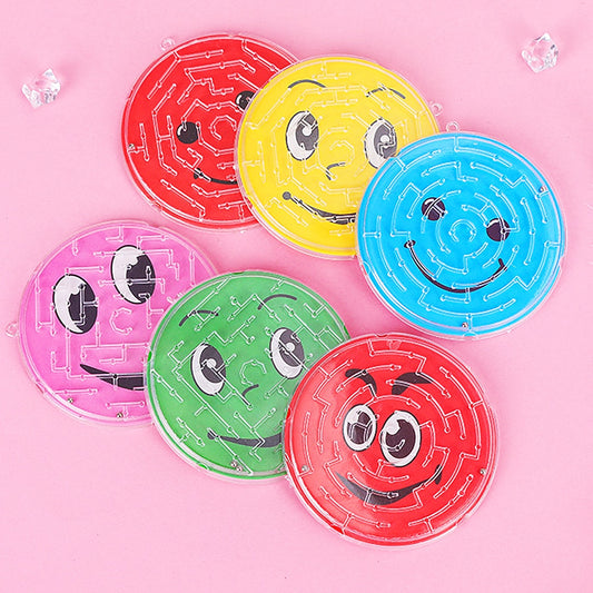 12/30Pcs Round Smiling Face Beads Maze Toy Boys And Girls Birthday Party Baby Gift Giving Gifts Pinata Filler Christmas Prizes