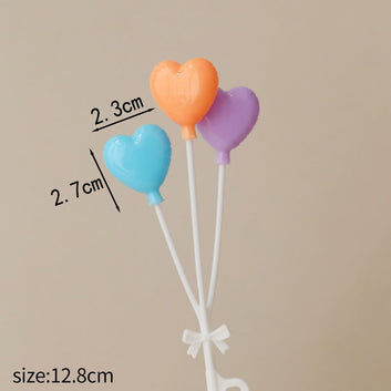 3/5/8pcs pink blue Color Balloon Collection Cake Topper for Party Decoration Dessert Lovely Gifts Birthday Wedding Cake Flags