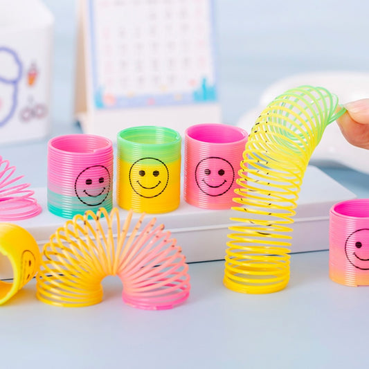 15Pcs Mini Springs Rainbow Circle Puzzle Kids Funny Educational Toy for Child Birthday Party Favors  Souvenir Gifts Goodie Bag