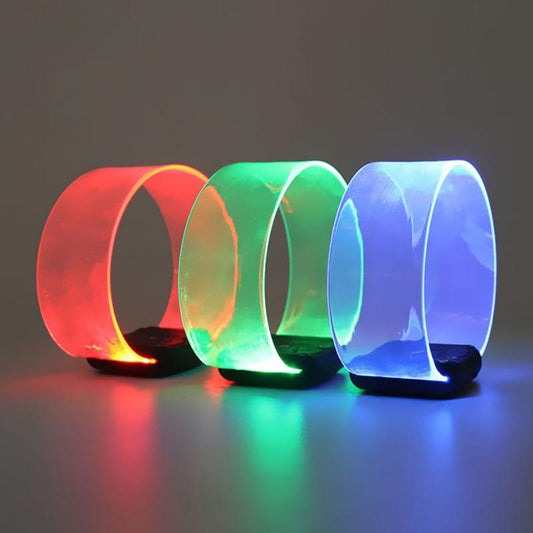 LED Battery Luminous Bracelet Entertainment Cheering Fast Flash Light Night Running Bracelet For Halloween Holiday Party