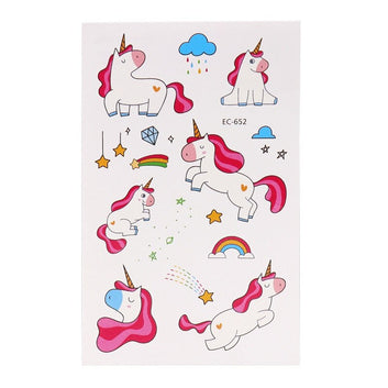 7.5x12cm Unicorn Temporary Tattoo Bachelorette Party Decoration Body Sticker Wedding Bridesmaid Team Temporary Tattoo Sticker