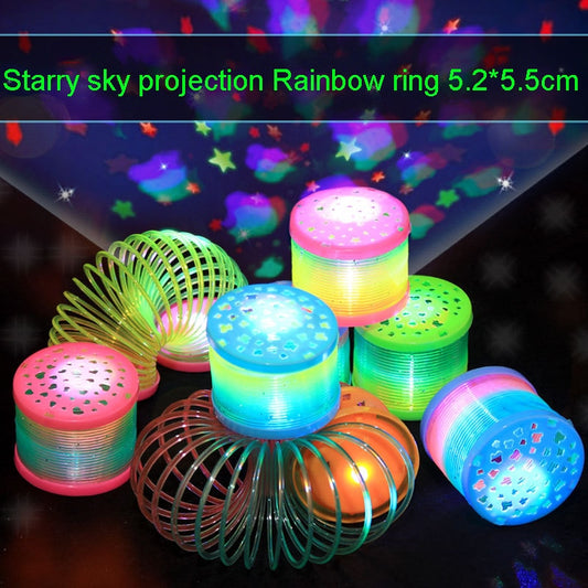 Magic Rainbow Spring Toys Anti-stress Funny Game Anti-stress Luminous Toys Spring Glow Party Creative Magic Funny Gift for Child