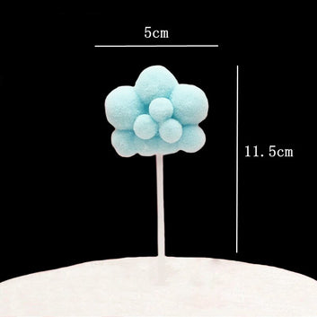 1pcs Cake Topper Soft Pompom Cloud Cake Topper Happy Birthday Party DIY Cake Top Decoration Cake Topper Wedding Cake Decoration