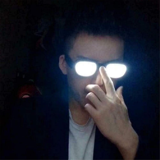 Unisex Anime Spoof Glasses Funny LED Party Club Glasses Anti-break LED Light Luminous Cosplay Eyewear Prop Tools светящиеся очки