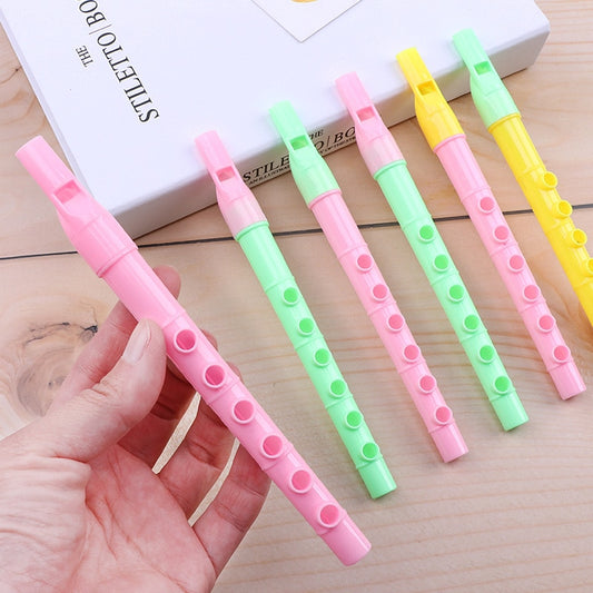 12PC Colorful Plastic Flute Toys Kids Birthday Party Toys Favor Supplies for Boys Girls Giveaways Pinata Fillers Treat Goody Bag