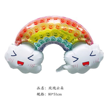 32Inch Donut globos Foil Balloon Fruit Ice Cream Helium Balloon Birthday Party Decoration Kids Toy Sweet Digital baby shower