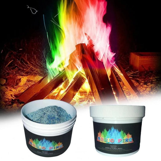 50g/150g Changing Flame Powder Colorful Fire Flame Powder Christams New Year Party Camping Fireplace Bonfire Color Changing Tool