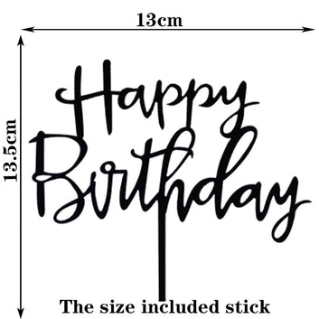 Happy Birthday Cake Topper Acrylic Letter Cake Toppers Party Supplies Happy Birthday Black Cake Decorations Boy 33 Designs