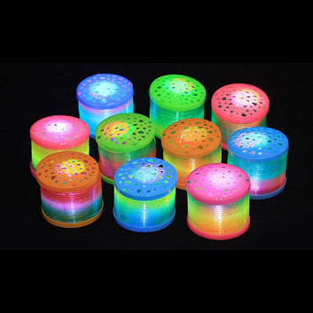 Magic Rainbow Spring Toys Anti-stress Funny Game Anti-stress Luminous Toys Spring Glow Party Creative Magic Funny Gift for Child