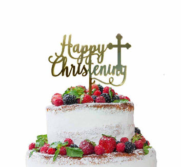 New Arrivals Christian Cross Cake Topper Acrylic Cake Decorations God Bless Cake Topper Party for Baking Cake Party Supplies