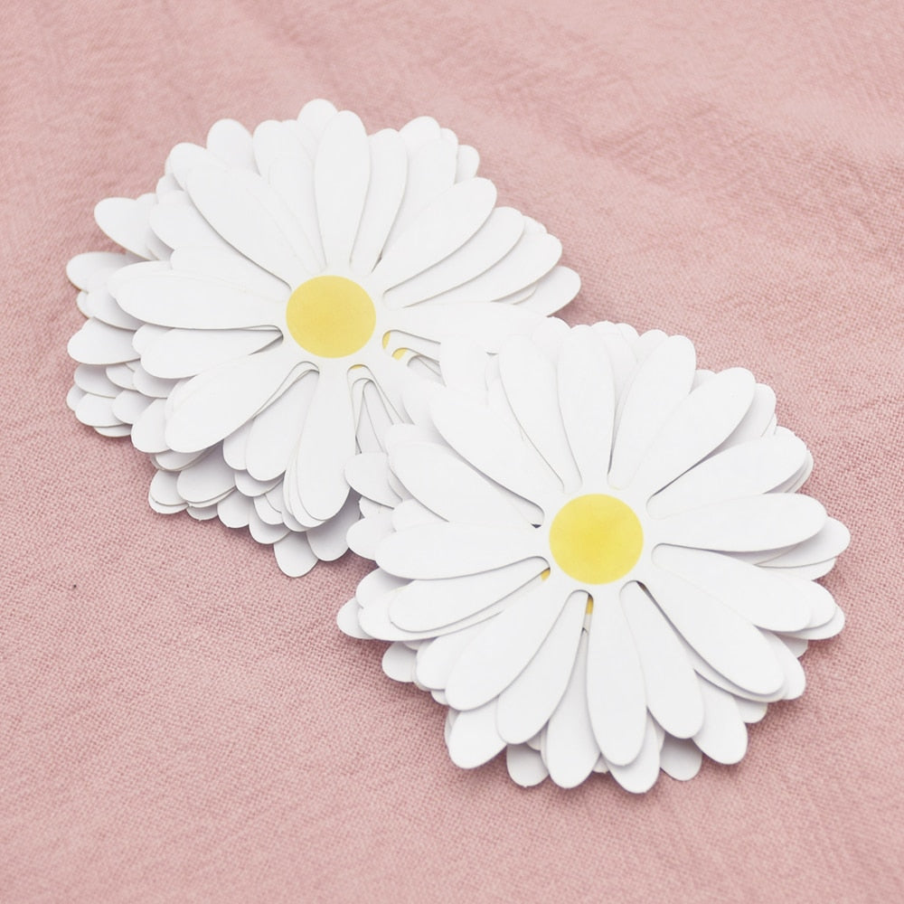 Daisy Confetti Table Scatter Flowers Wedding Flower Confetti  White Yellow Daisy Baby Shower Decorations Birthday Party Supplies