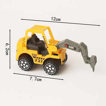 Engineering Construction Vehicle Excavator Cake Decor Digging Machine Traffic Sign Cake Topper for Boy's Birthday Party Toy Gift